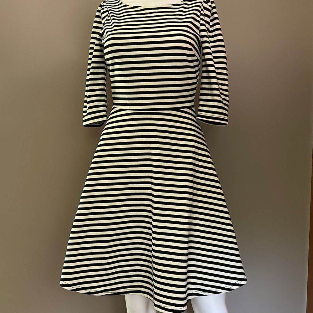 Pixley Black and White Striped Dress Size Small